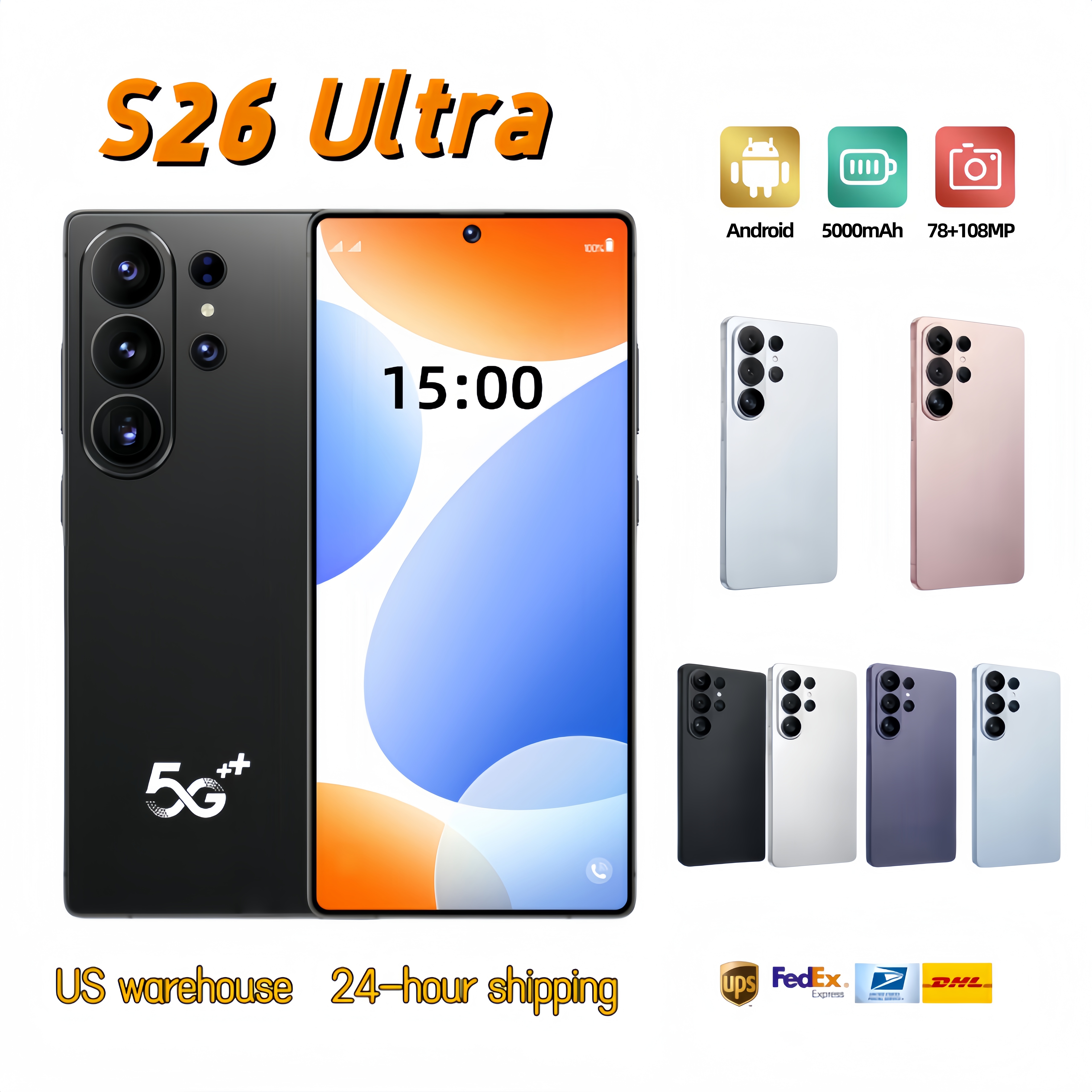S25 S26 Ultra mobile phone 16+1TB 5G Touch Screen Phone Smartphone Camera Phone HD Display Face Recognition Fast logistics Global version custom packaging box