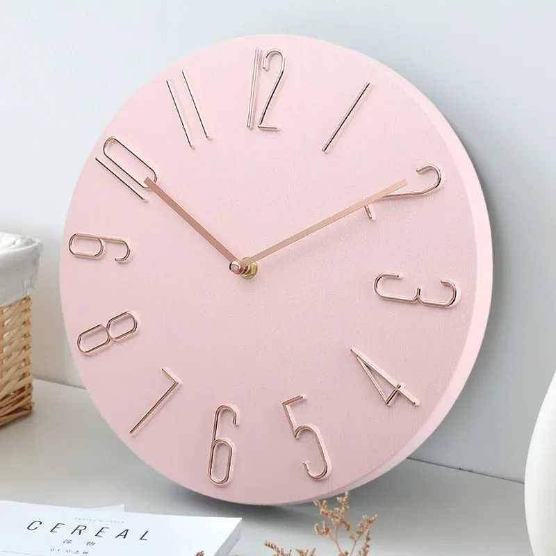 30cm 12inch Wall Clocks Home Living Room Silent Brief Wall Clock Nordic Fashion Wall Watch No Second Hand Simple Quartz Clocks D260318
