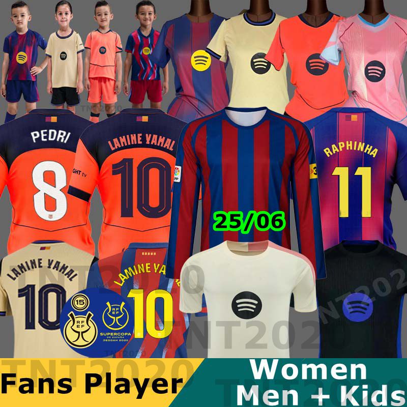 25 26 LAMINE YAMAL SUPERCOPA soccer jerseyS Lewandowski KESSIE GAVI Raphinha FERRAN SENYERA JOAO FEliX ROSALIA'S 25 26 football mens kids kit