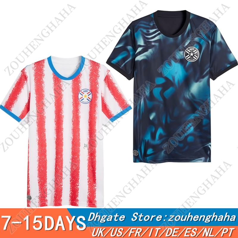 26 27 Paraguay Soccer Jersey 2026 2027 Home Away Men Kids Fans Version Football Shirt Kit ENCISO M.ALMIRON M.VILLASANTI J.ALONSO M.VILLASANTI G.GOMEZ S-4XL