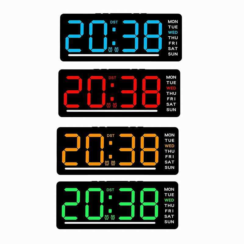 Minimalist Clock Home Decor Smart Mute LED Electronic Wall Clock Modern Desk Clock For Room Night Alarm D260318