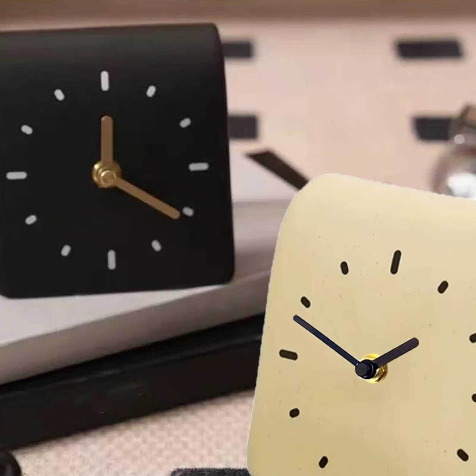 Desk Clock Modern Art Shelf Clock Decorative Silent Desktop Ornament for Desk Kids Room Office Countertop Housewarming Gift D260318