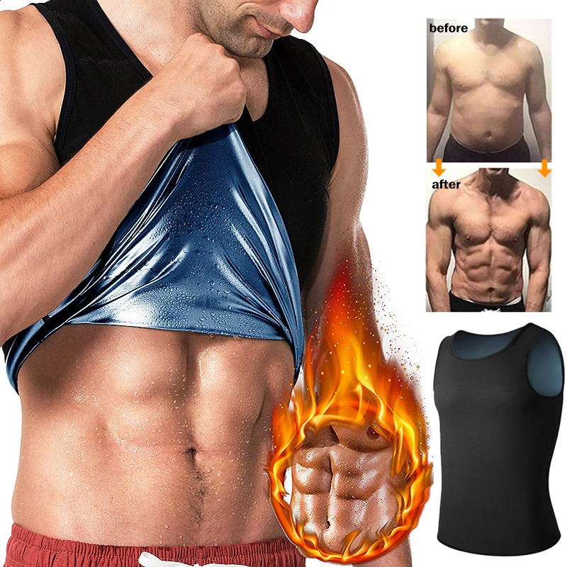 Slimming Sauna Sweat Vest for Men Heat Trapping Pullover Sweat Enhancing Vest Workout Body Shaper Reduce Weight Tank Tops 260317