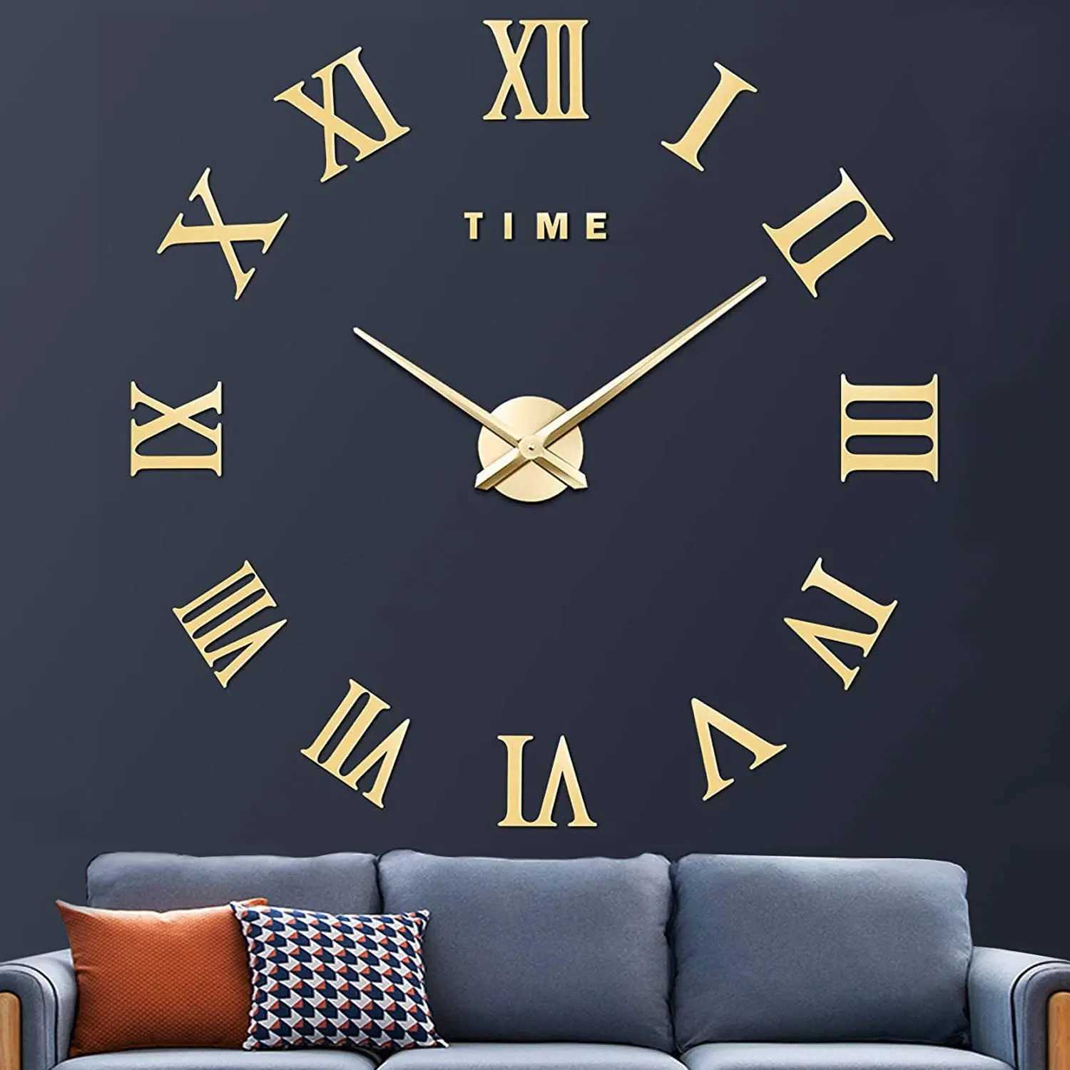 New Modern Design Large Wall Clock 3D DIY Quartz Clocks Fashion Watches Acrylic Mirror Stickers Living Room Home Decor Horloge D260318