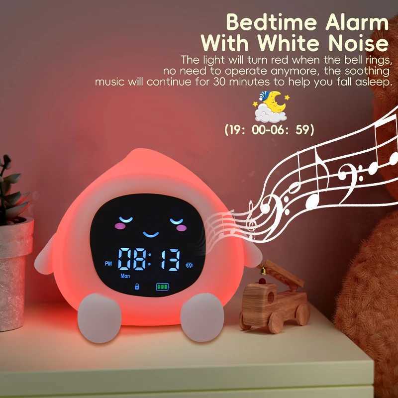 Alarm Clock for Kids 6-IN-1 Fruit-Shape Toddler Sleep Training Clock Cute Touch Night Light for Childrens Bedroom D260318