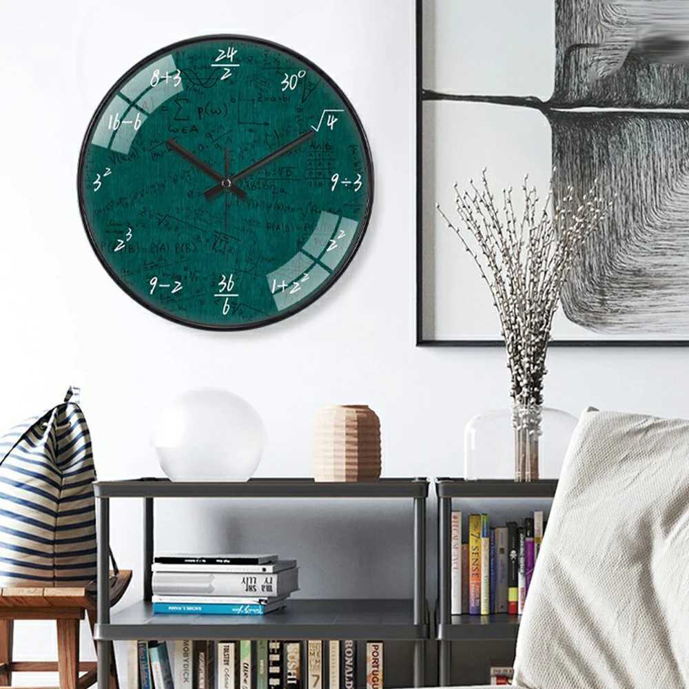 8 inch Chalkboard Math Formulas Clock Student Personality Silent Wall Clock Classroom Study Mathematics Art Wall Decor Math Gift D260318