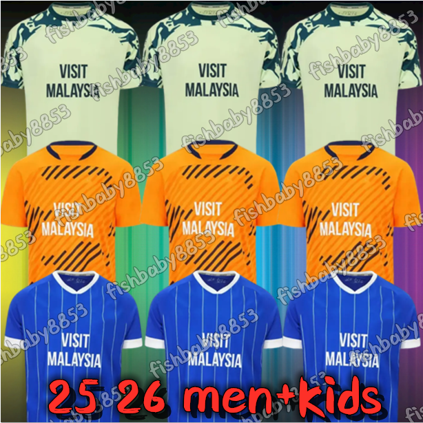 2025 2026 Cardiff City TANNER mens Soccer Jerseys PHILOGENEP WILLOCK SALECH I.DAVIES CHAMBERS COLWILL WINTLE RALLS 25 26 Home Away 3rd mens kids kit football shirts