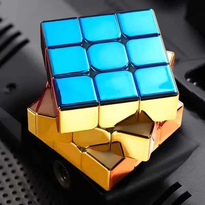 SengSo Metal 3x3 Magnetic Golden Cubo Magic Cube Puzzle Speed Cibe M3 3x3x3 Magico Cubo Cibo Toy H260314