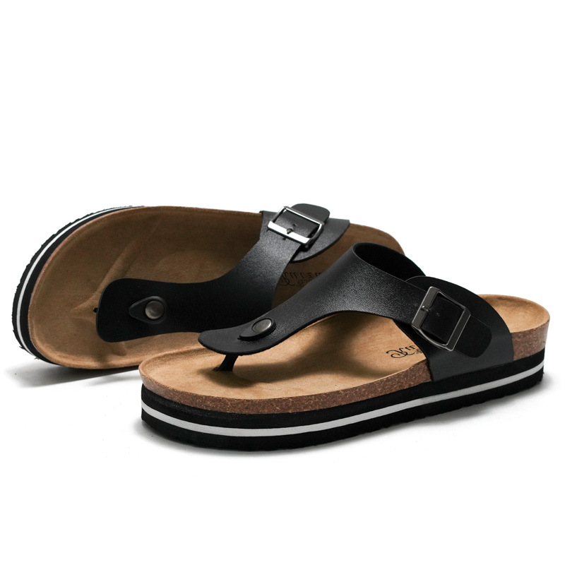 RUIZUSTOCK 2026 Summer New Women Casual Cork Designer Flip Flops Platform Thong Sandals Lightweight Non-Slip Beach Slides