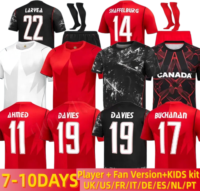 CanaDA 2025 2026 Soccer Jerseys J.DAVID MEN KIDS KIT WOMEN Uniforms national team DAVIES LARIN UGBO CAVALLINI MILLAR EUSTAQUIO FRASER 2025 2026 football shirt