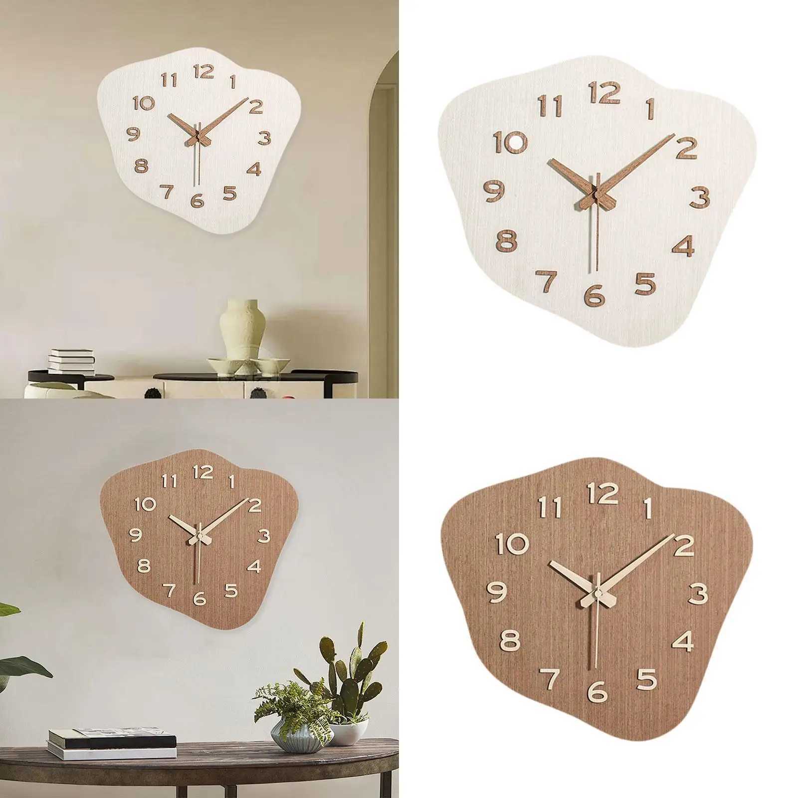 Wall Clock Minimalist Design Creative Home Decoration Silent Irregular Clock for Home Cafe Farmhouse Kitchen Bedroom Living Room D260318