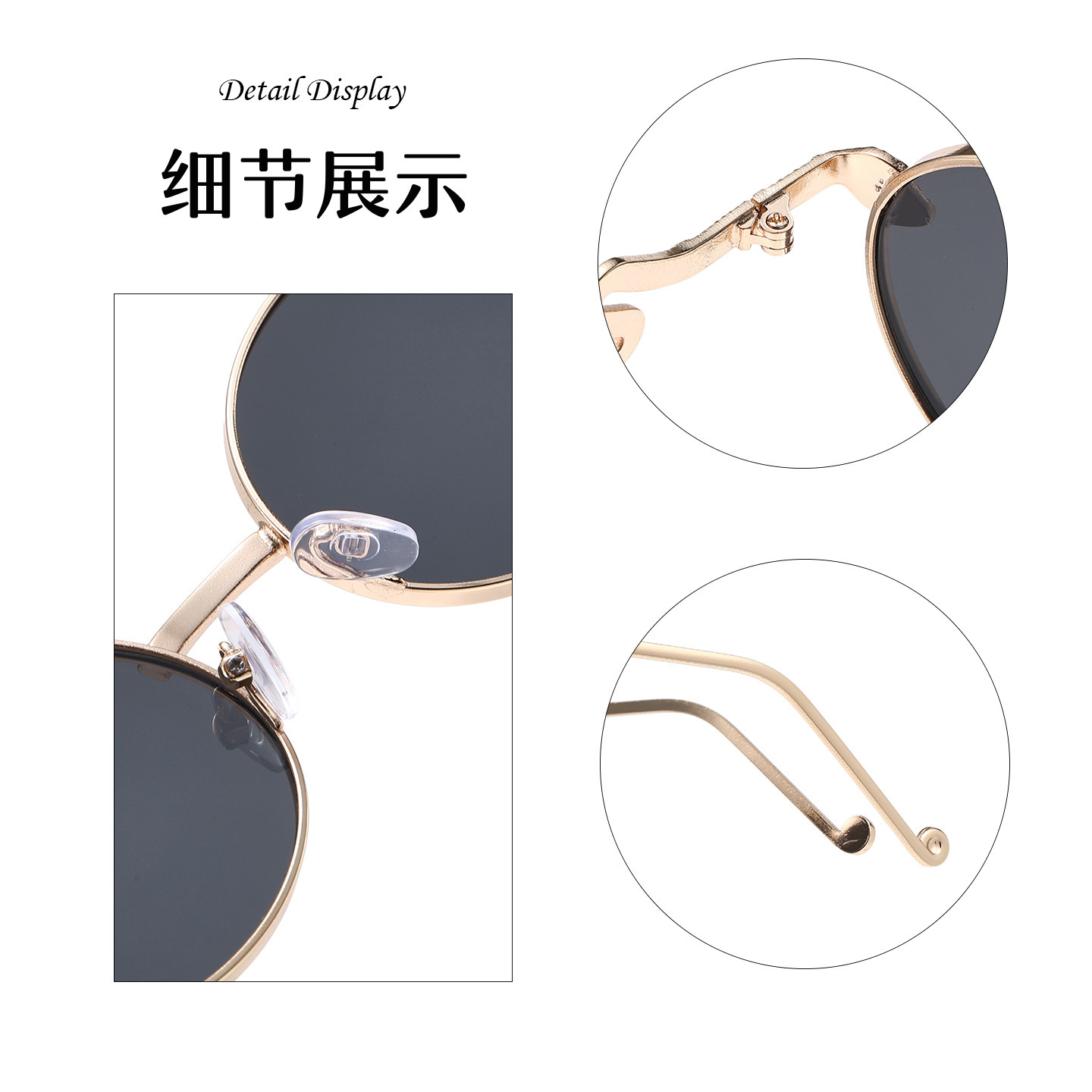 Luxury Brand Designer Sunglasses 2026 New Oval Fashion Sunglasses European And American Style Versatile Snake-Style Metal Retro Round Sunglasses