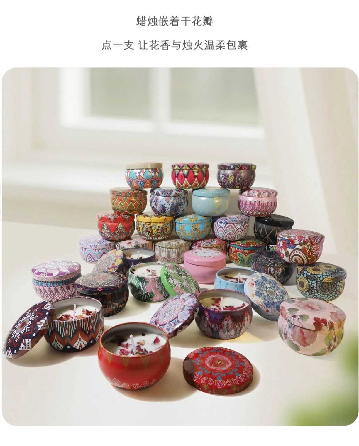 Plant Soy Wax Dried Flower Scented Candles Aromatherapy for Wedding Birthday Gifts Home Fragrance D260318