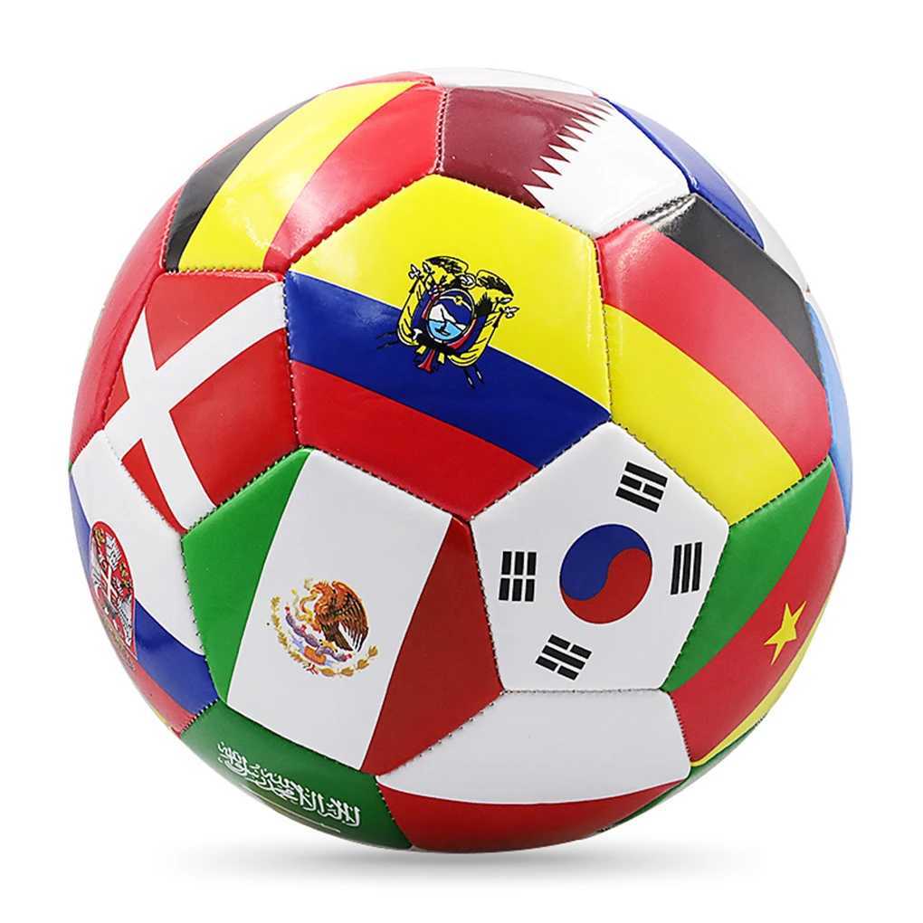 Size 5 Official Soccer Ball National Flag Design PVC Thickened Training Football Wear Resistant Outdoor Game Match Ball M260318