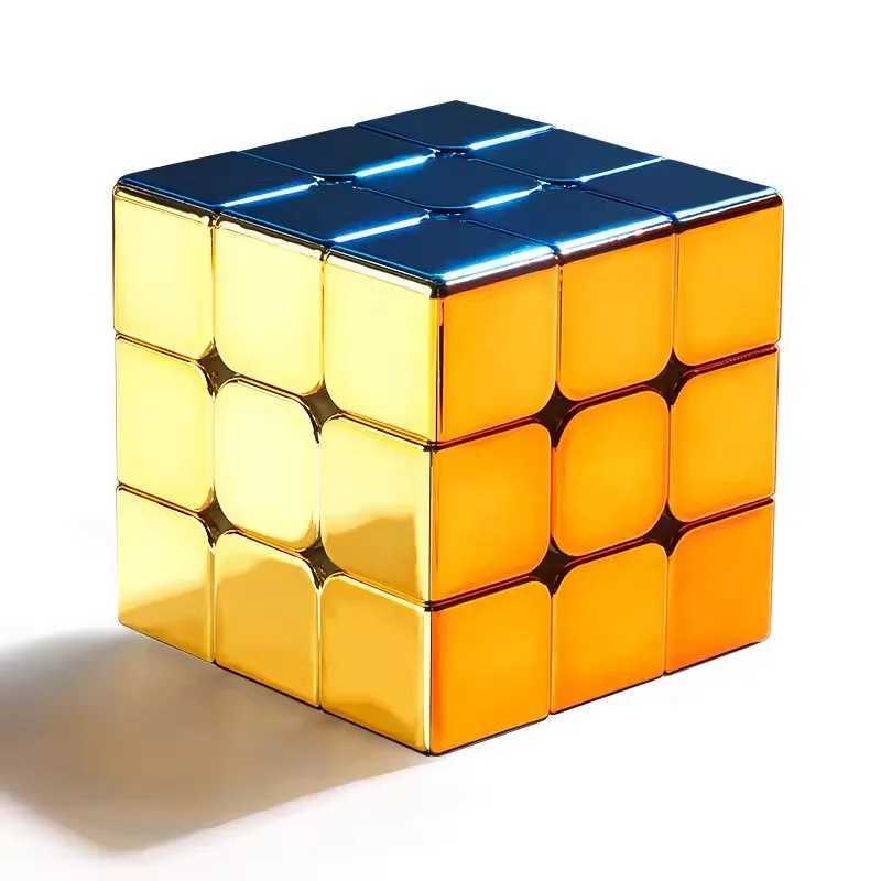 SengSo Metal 3x3 Magnetic Golden Cubo Magic Cube Puzzle Speed Cibe M3 3x3x3 Magico Cubo Cibo Toy H260314