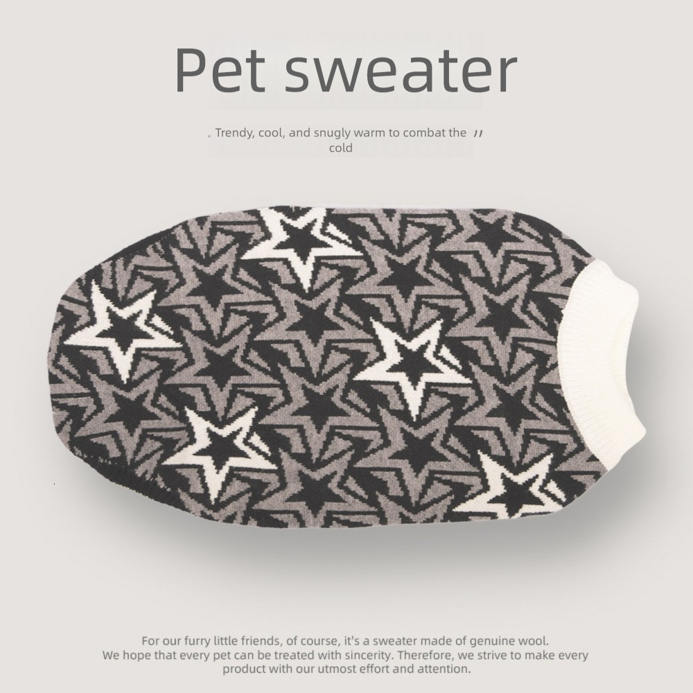 Luxury Pet Dog Sweater Small Medium Dogs Soft Warm Winter Classic Floral Pattern Puppy Clothes Cute Christmas Coat for Puppies Cats Girls