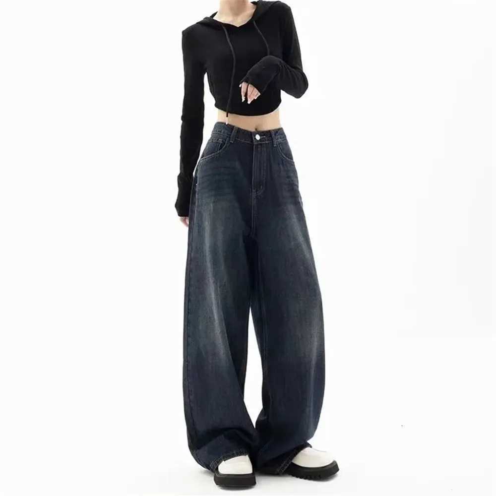 Vintage High Waist Wide Leg Baggy Jeans Harajuku Grunge Straight Denim Trousers Oversized Street Loose Y2k Pants Korean FashionT260317