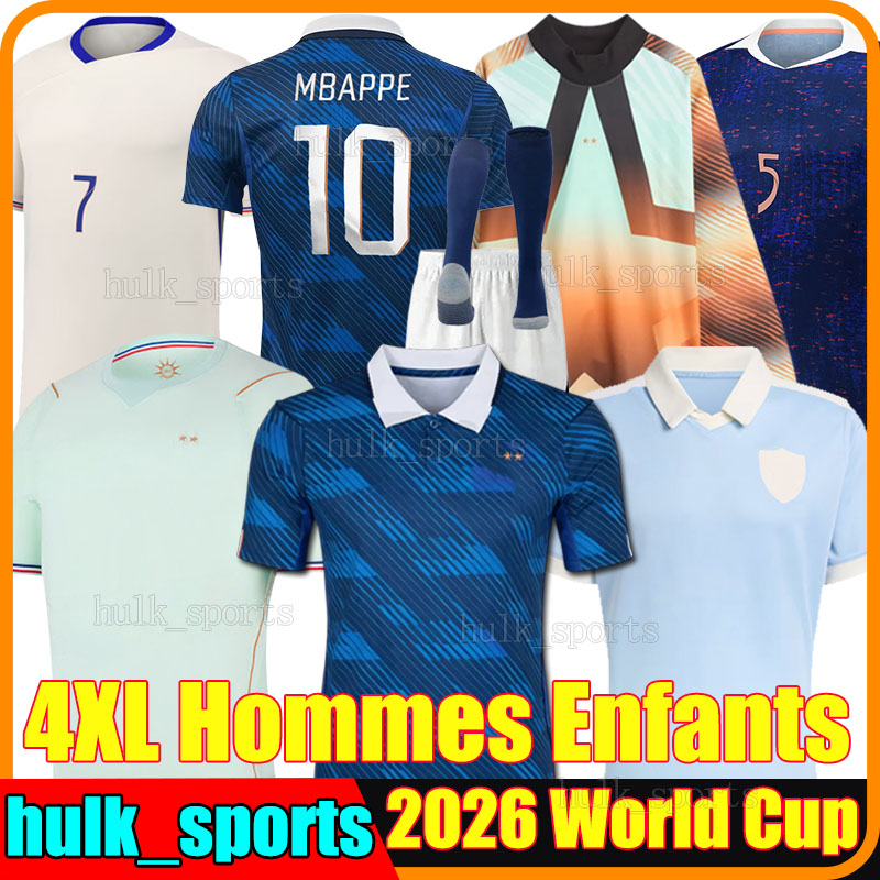 4XL 2026 france MBAPPE DOUE soccer jerseys 26/27 French club GRIEZMANN DEMBELE BARCOLA KOLO MUANI OLISE GUENDOUZI men kids kits socks sets Maillots de football shirts