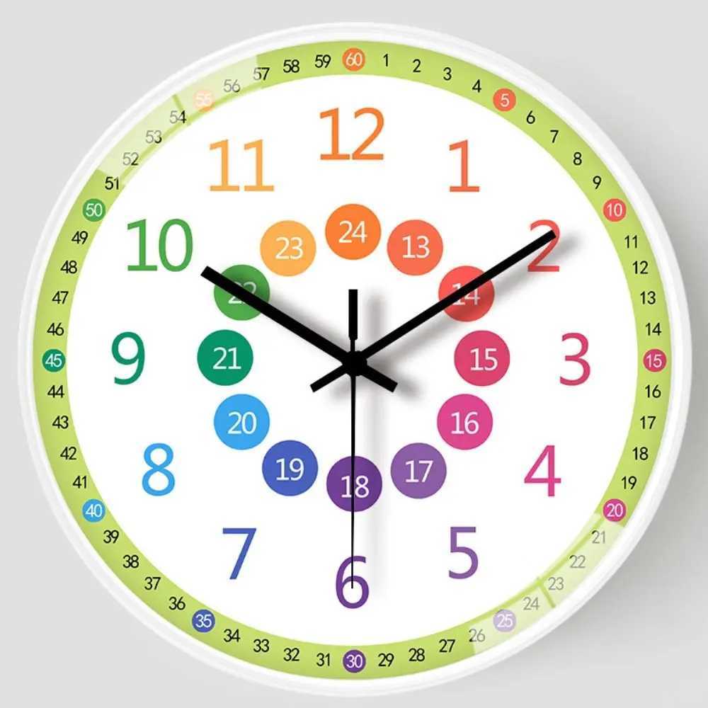 Silent Wall Clock For StudentTeaching Clock For ClassroomsNon Ticking Learning ClockWall DecorEducational Tool D260318