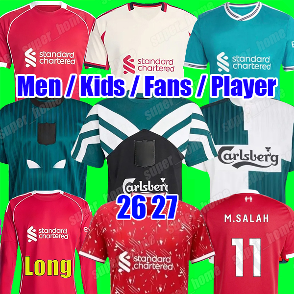 26 27 liverpool ISAK long sleeves Wirtz liverpool MAC ALLISTER soccers jersey football shirts SZOBOSZLAI A.BECKER men kids kits SALAH Kerkez Pre match Training top
