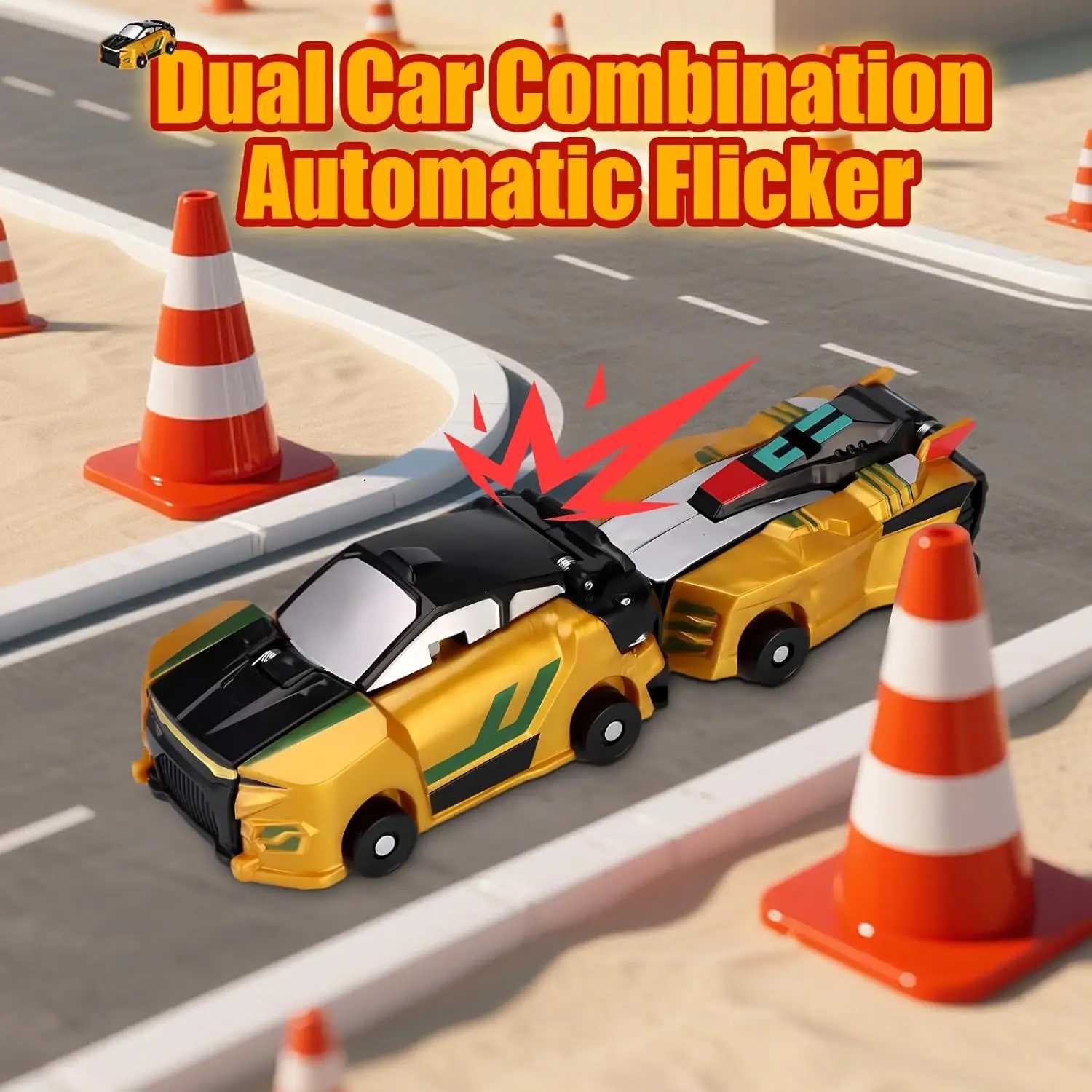 2-in-1 Magnetic Collision Transforming Car Toy Dinosaur Horse Deformation DIY Magnetic Toy for Boys Girls Kids Party Gift Y260316