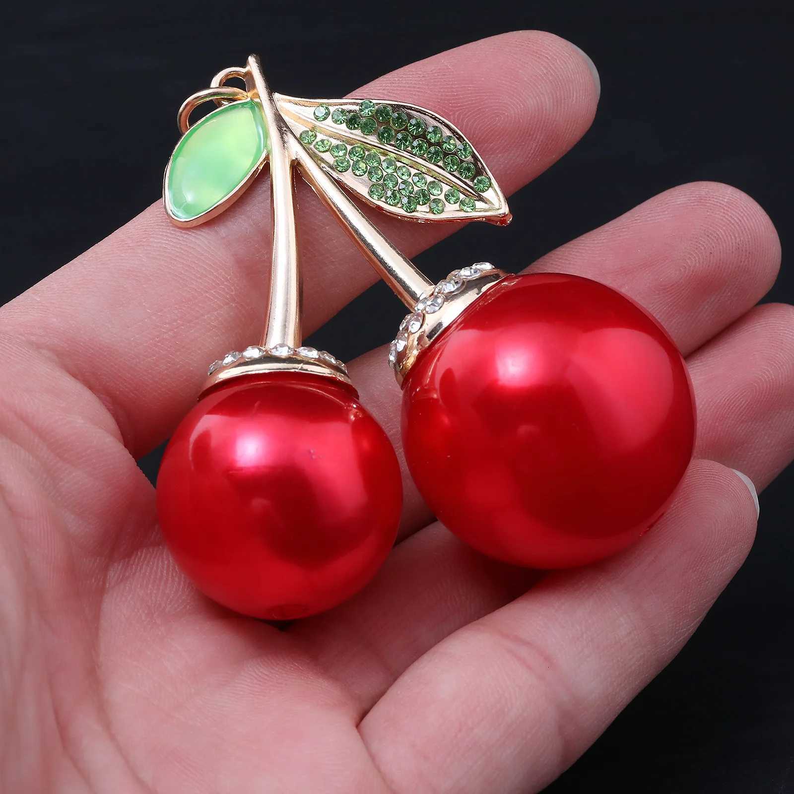 New Delicious Red Cherry Bag Charms Keychain Summer Fruits Cherries Pendant Keyring For Women Men Bag Accessories Jewelry Gift H260318 - view 5