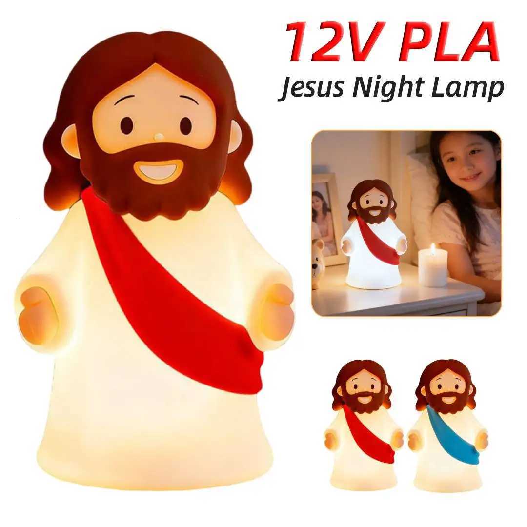 Rechargeable Bedside Night Light Mini Adjustable Light with Touch Control Easter Jesus Night Light Religious Gathering Souvenir H260318