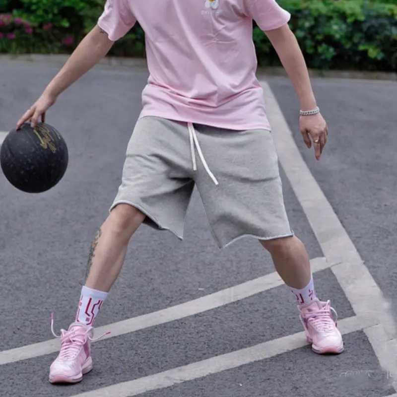 Mens Gym Training Basketball Shorts Loose Fit Mid Calf 3 4 Length Quick Dry Breathable Hiphop Streetwear Casual Workout Running M260318