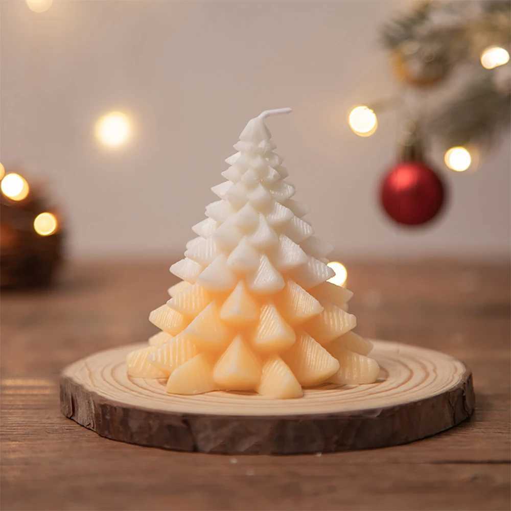 Christmas Scented Candle Christmas Tree Shaped Candle Decoration for Christmas Festival Gifts Home Living Room Decoration Candle D260318