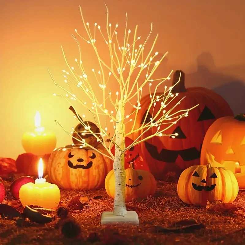 144 LED Birch Tree Light Warm White USB Battery Power Holiday Decorative Tree Christmas Halloween Easter Gift H260318
