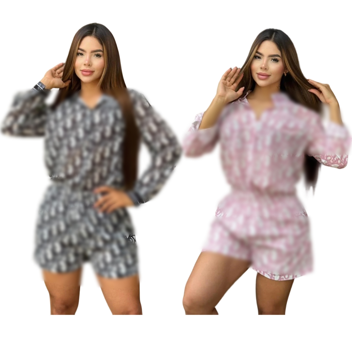 2026 Two Piece Pants Women Designer Print Shirt and Shorts 2Pcs Set Casual Outfits Free Ship
