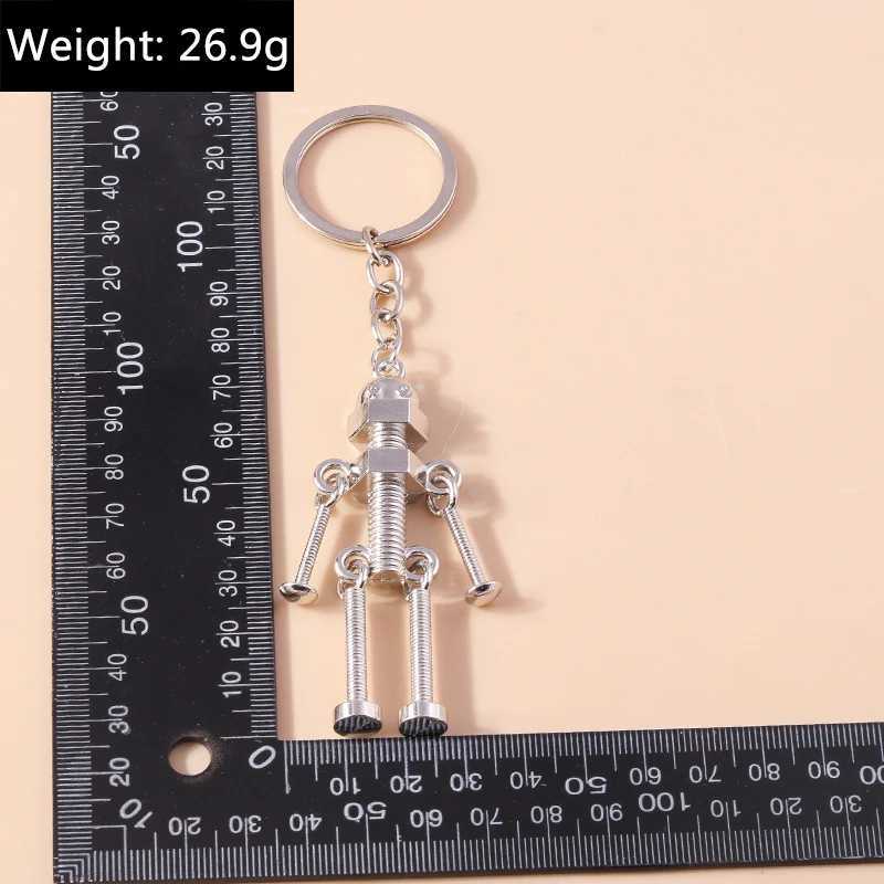 Cyberpunk Alloy Screw Robot Keychain Souvenir Gifts for Women Men Handbag Car Key Pendants Key Chains DIY Accessories H260318 - view 7