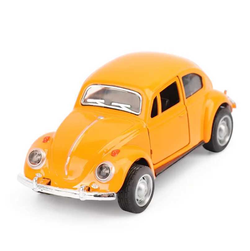 136 Alloy Pull-Back Beetle Car Toy - Double Door Trolley ModelCollectible Diecast Vehicle for Boys Kids Durable Metal Body Y260316