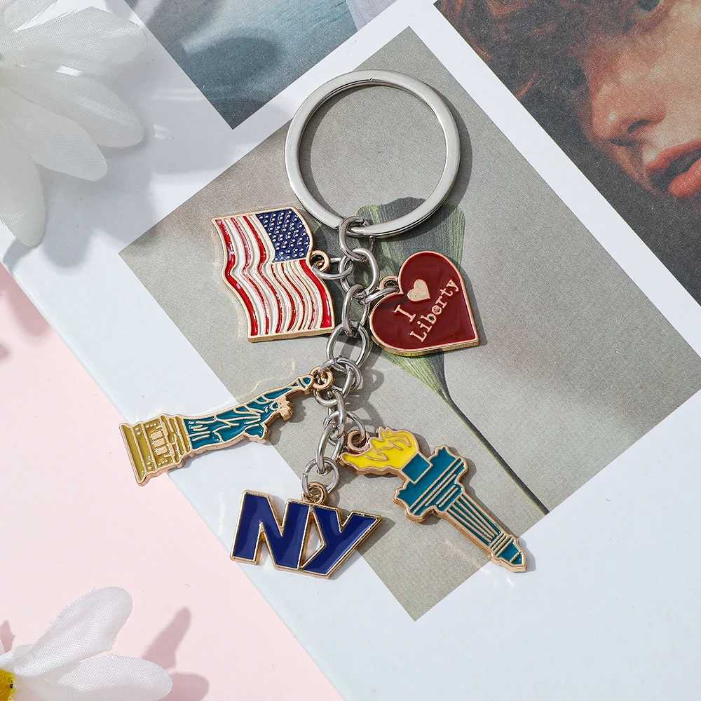 Statue of Liberty Decorations Independence Day Keychain Bag Pendant Heart Decorative Keying Backpack Liberty Pendant Accessories H260318 - view 3