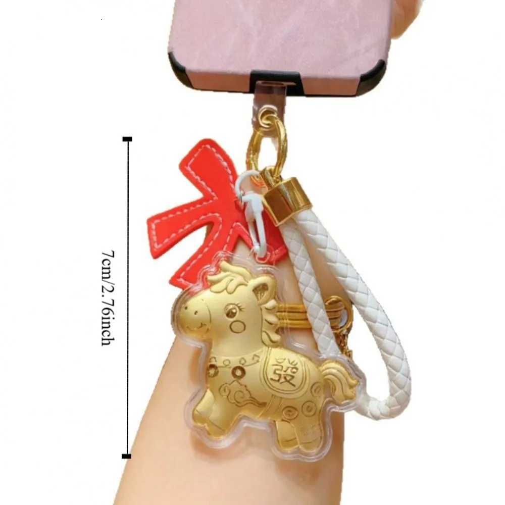 Backpack Pendant New Horse Keychain Bow Lucky Mascot New Year Pendant Chinese Style Hanging Zodiac Key Ring Mobile Chain H260318 - view 7