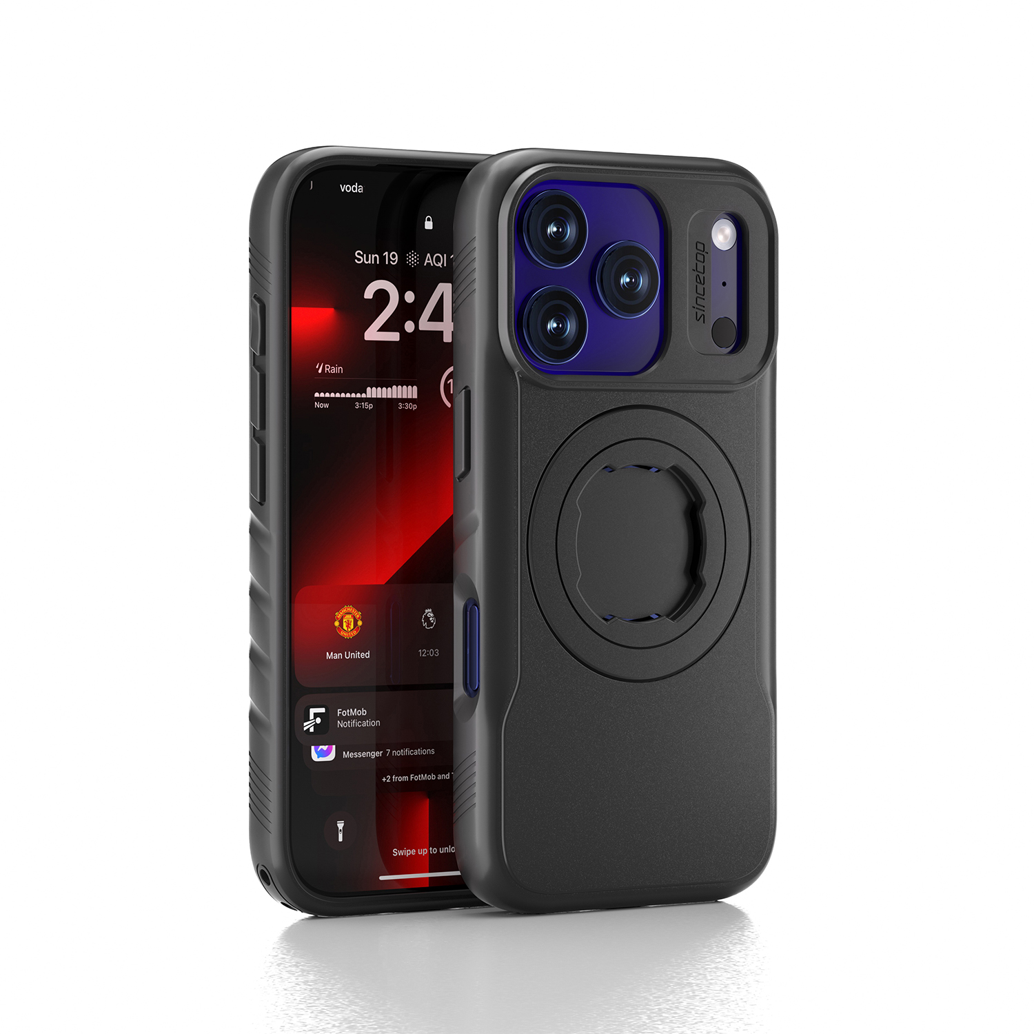 Bike Phone Case for iPhone 17 Air Pro Max, Compatible with Quad Lock Mount, Motorcycle Shockproof Rugged Cover, Industrial Twist-Lock Cycling Case