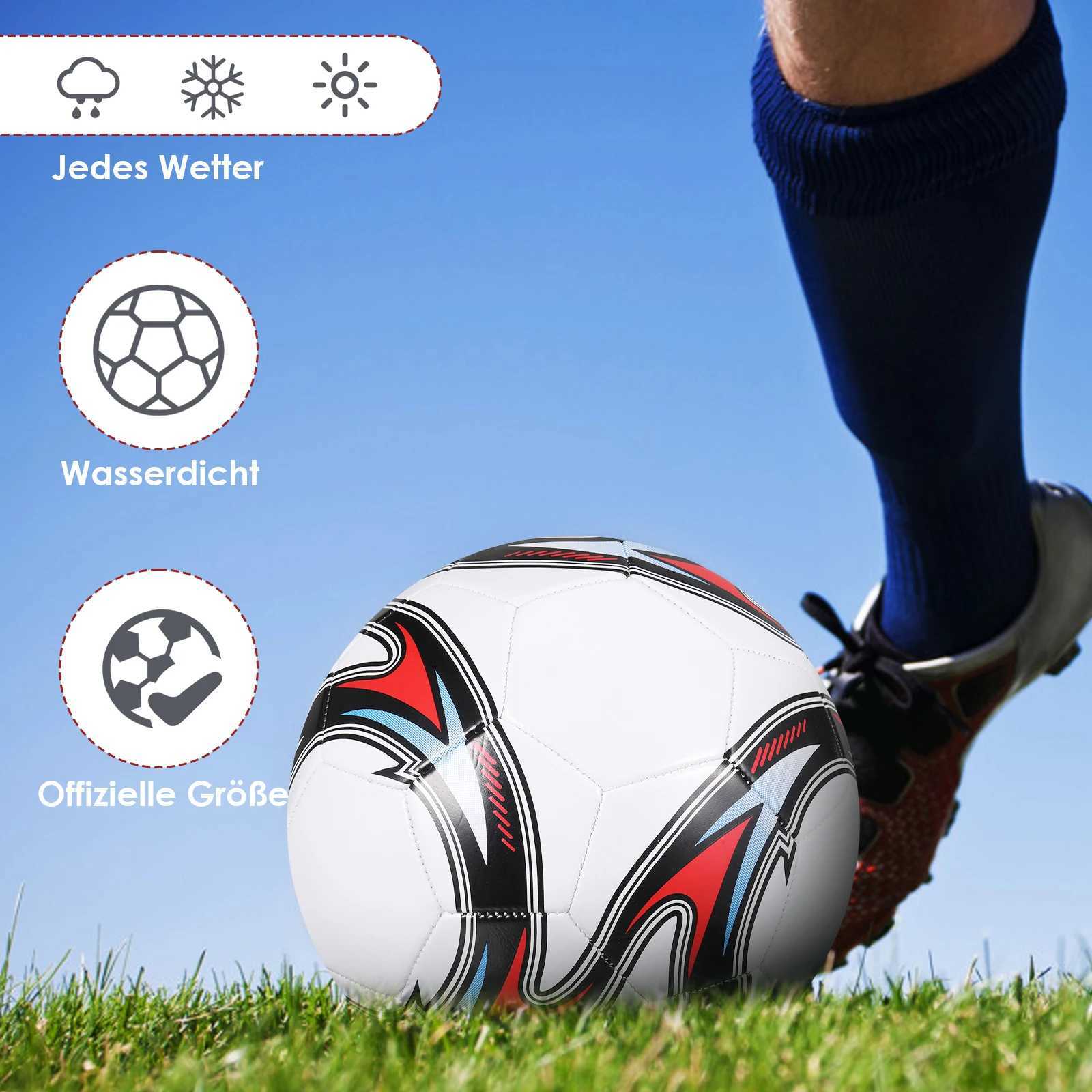 Size 5 Soccer Ball Thicken Waterproof PU Wear-resistant For Outdoor Training Machine-stitched Football Students Training Matches M260318