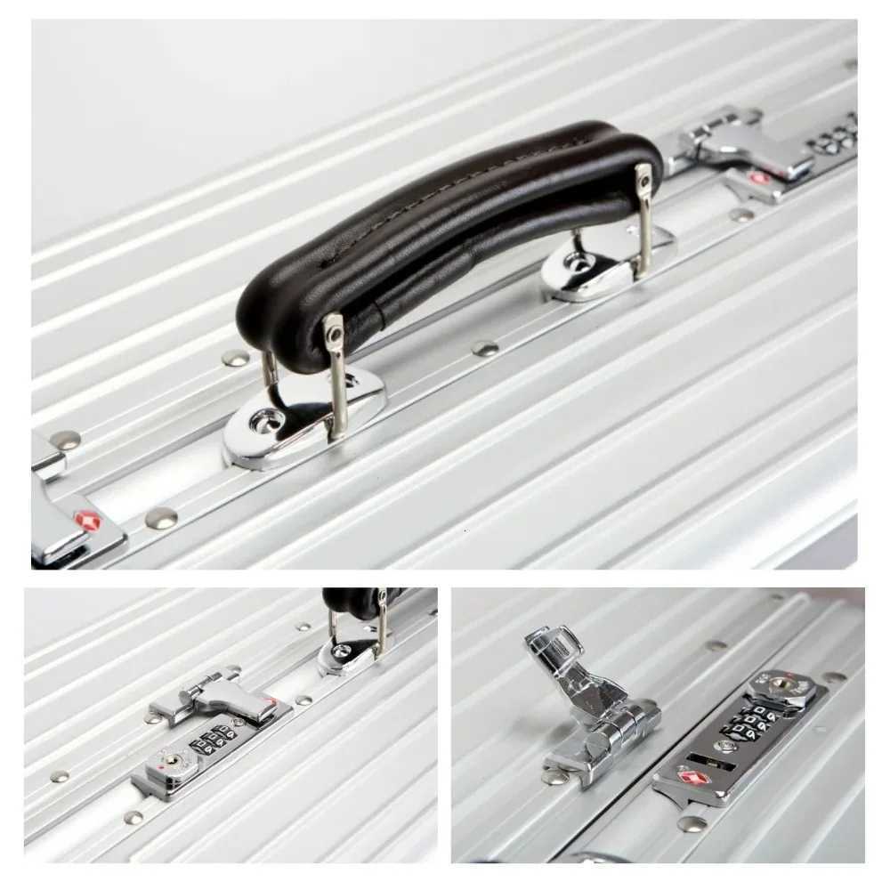 All Aluminum-magnesium Alloy Suitcase High Quality Rolling Luggage 20/24/26/29 Trolley Case Bag Carry-Boarding Travel H260316