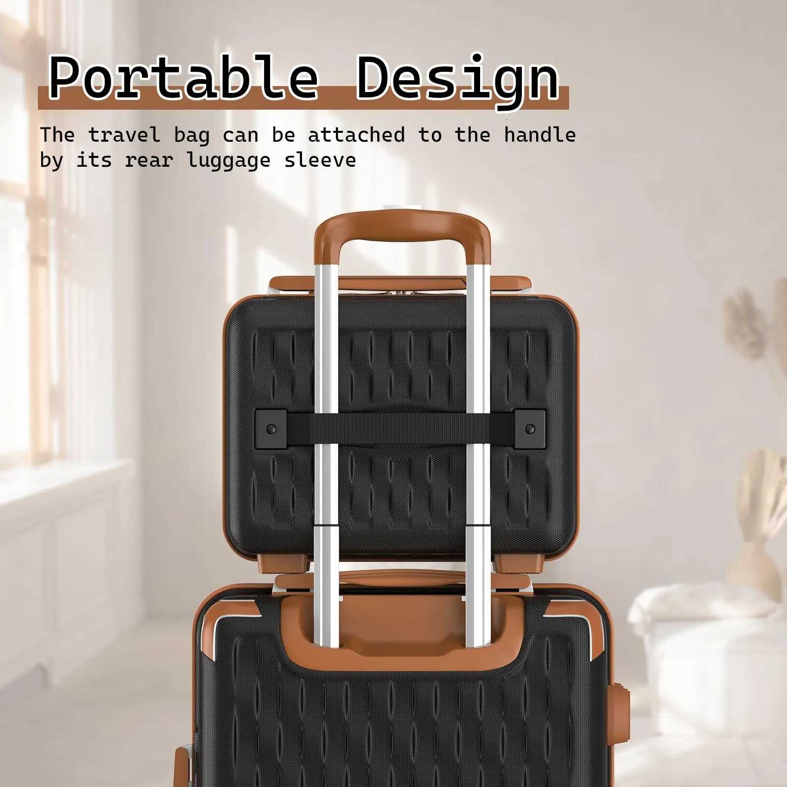 Melalenia Luggage Sets 7 Piece Hard Shell Carry Suitcase with Spinner Wheels and TSA Lock Lightweight Travel Duffel Bag H260316
