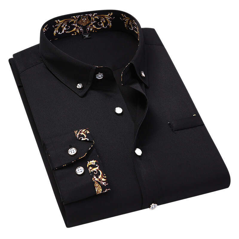 Men 2026 Folding Long Sleeve Youth Style Slim Fit Men's Business Casual White Shirt Trendy