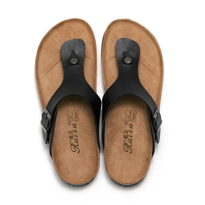 RUIZUSTOCK 2026 Summer New Women Casual Cork Designer Flip Flops Platform Thong Sandals Lightweight Non-Slip Beach Slides