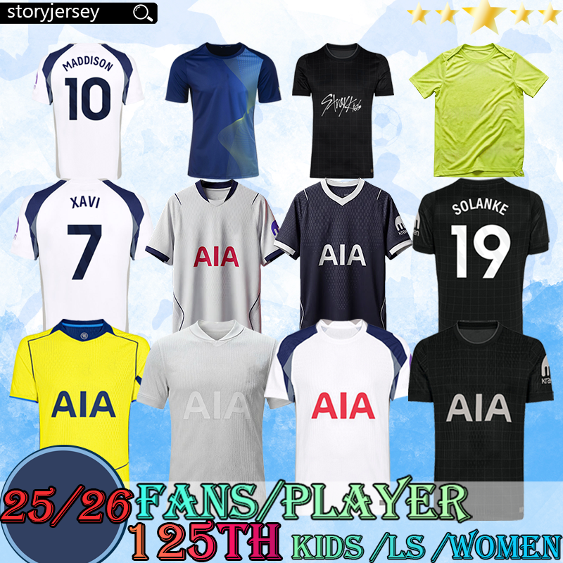 125th Anniversary 2025 2026 Tottenham Kit RICHARLISON KUDUS SIMONS TOT Soccer Jerseys COYS KULUSEVSKI Hotpsur Jersey 25 26 XAVI THFC Football shirt Men kids set