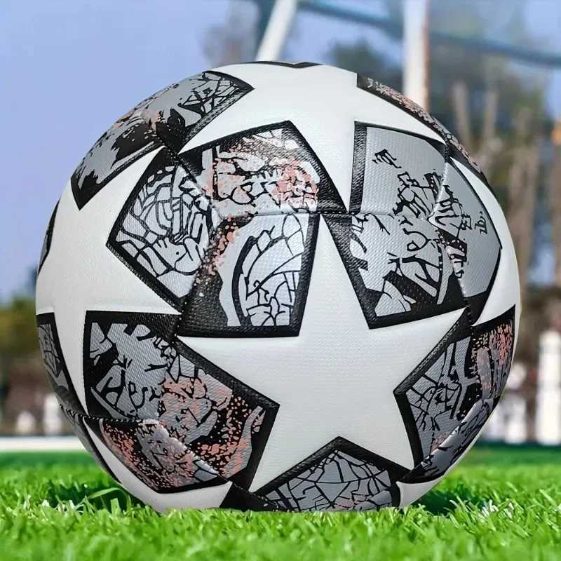 Standard Size 5 Unisex Soccer Ball Durable Machine-Sewn Wear-Resistant PU Leather Construction Perfect for Family Fun and Fes M260318