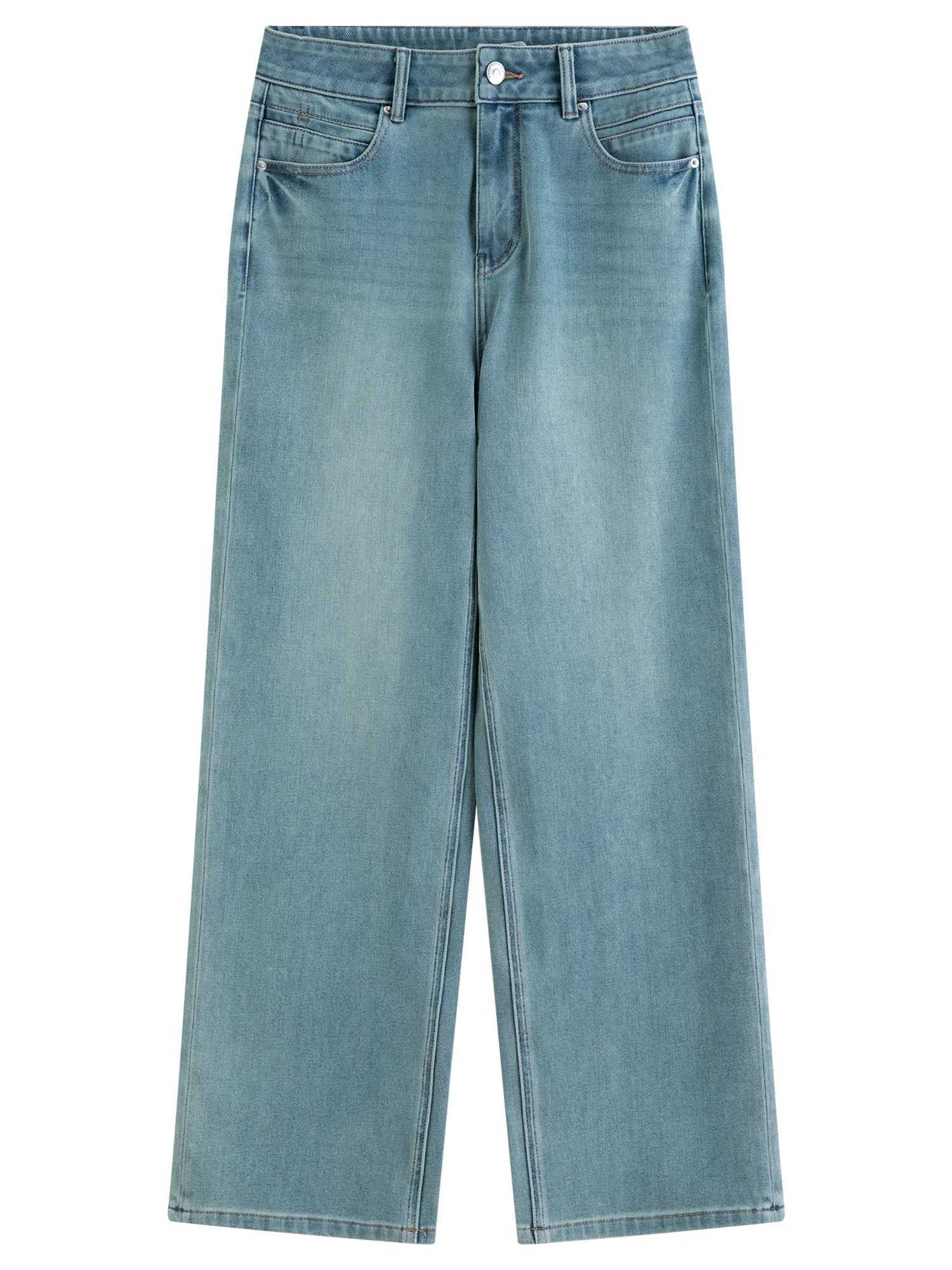 FSLE 2026 Summer Womens Mid-Rise Straight Leg Jeans Ankle-Length Cropped Denim Pants for Office Commute Minimalist StyleT260317