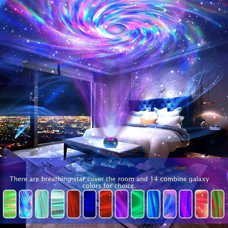 Galaxy projector Northern Lights projection lamp small night light with timer and remote control for bedroom and living room H260318
