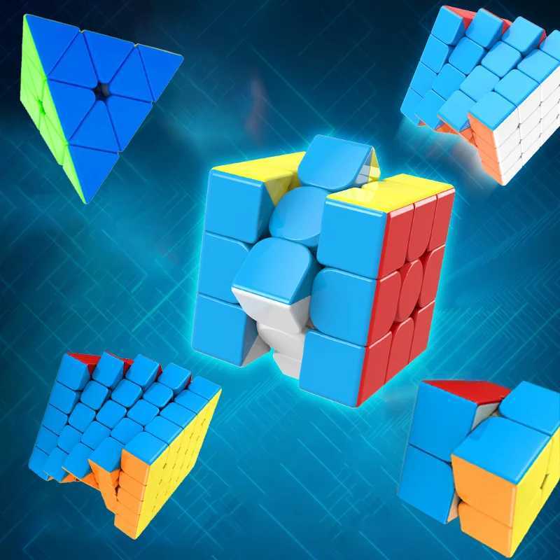 2x2 3x3 4x4 5x5 Pyraminx Magic Ghost Cubes Professional Puzzle IQ Fit Mini Puzzles Kids Educational Toys Gift H260314