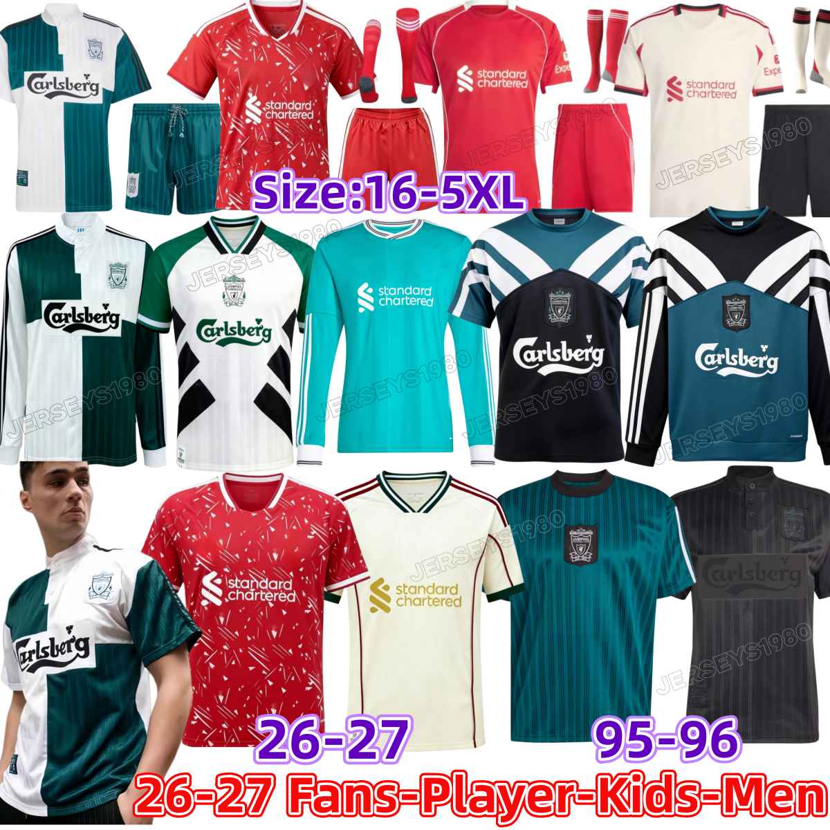 Liverpool 25 26 soccer Jersey retro kids kits 3XL 4XL long sleeves WIRTZ ISAK SALAH Ekitike ALLISTER Kerkez LFC 26 27 jerseys GAKPO DARWIN SZOBOSZLAI football shirt