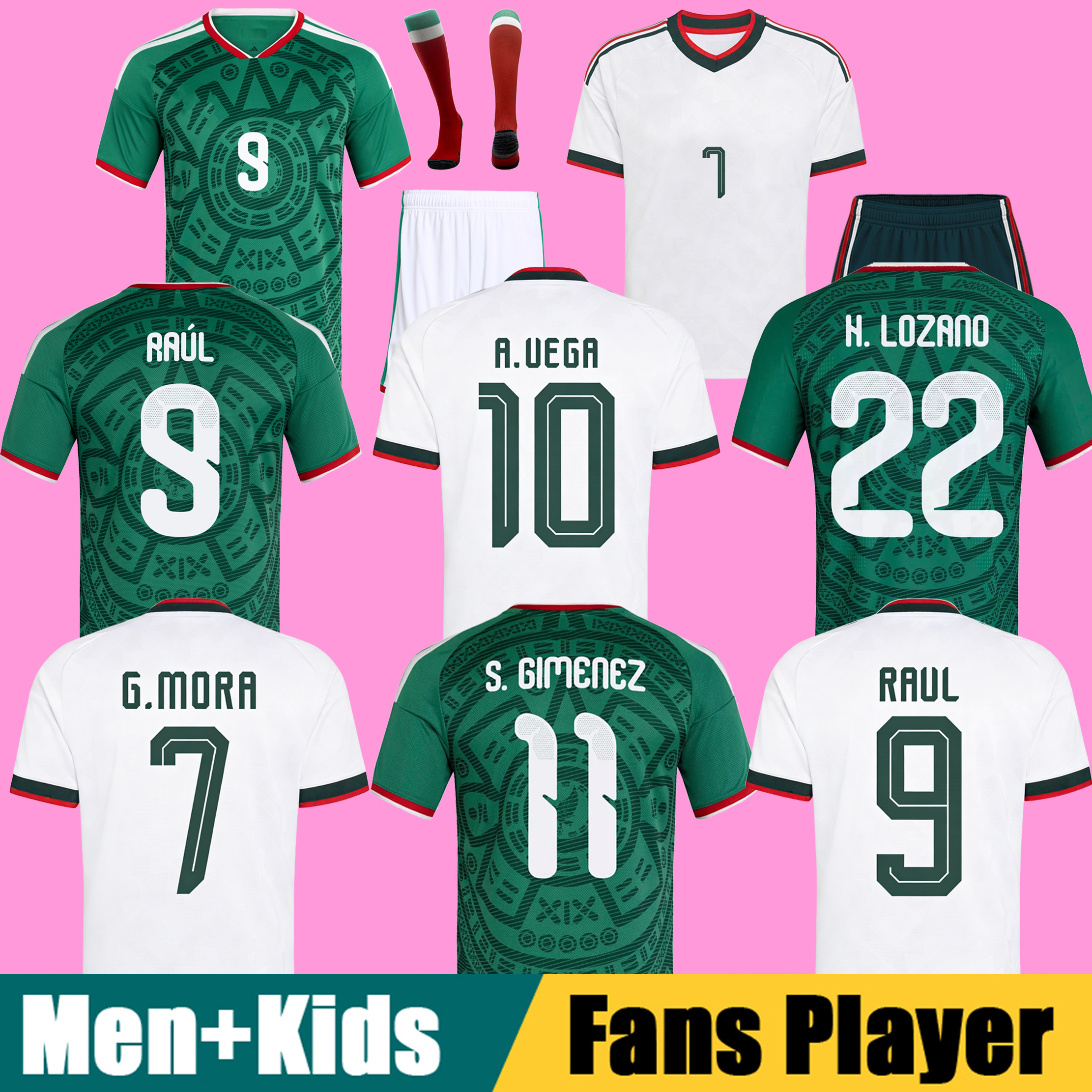 2026 RAUL Soccer Jersey E.ALVAREZ HENRY Football Jersey S.GIMENEZ J.QUINONES Men Kids A.VEGA J.VASQUEZ Fans Player Jersey