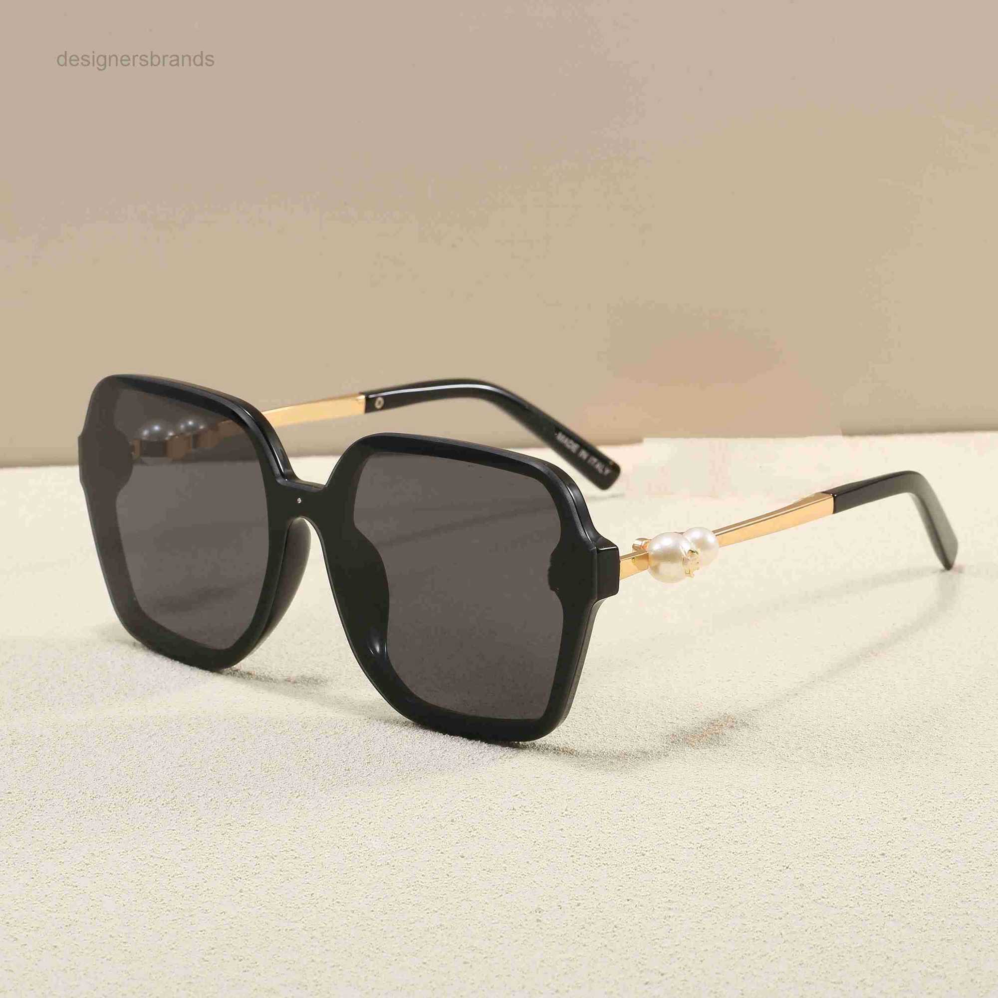 2026New Luxury Pearl Fashion Metal Plank Oversized Square Sun glasses Brand Designer Sunglasses UV400