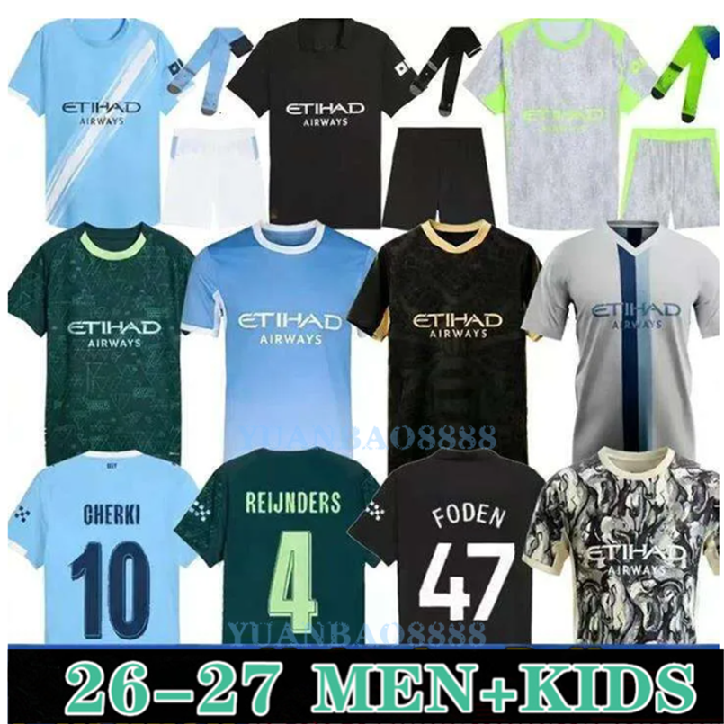 26 27 ManchesterS City Soccer Jerseys 2026 2027 Man City Fans Player Men Kids Kit MARMOUSH HAALAND CHERKI SOCCER JERSEYS REIJNDERS FODEN SAVINHO Mancheste